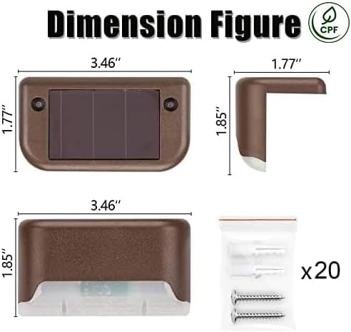 Solar Deck Lights Outdoor 16 Pack,