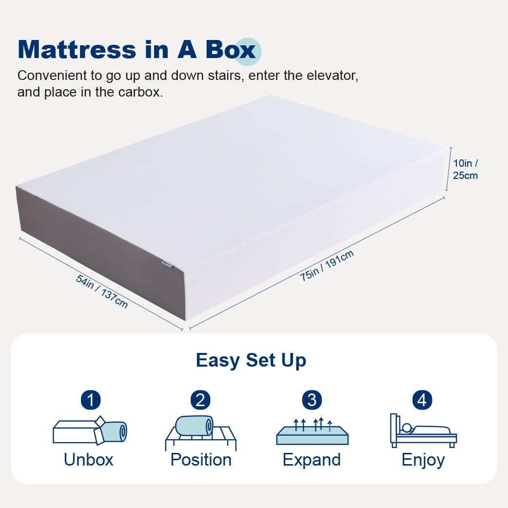 Plush Memory Foam Bed Mattress,