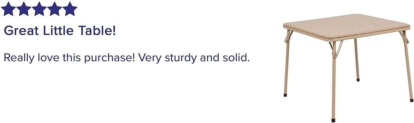 Flash Furniture Mindy Kids 5-Piece set Folding Square Table and Chairs