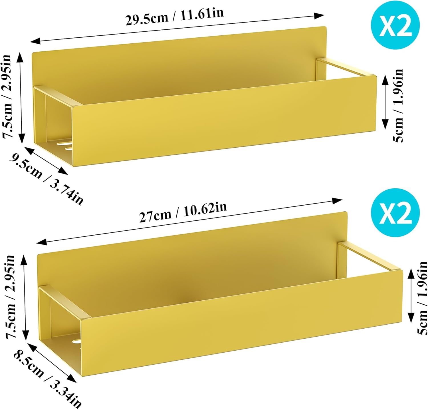 Metal 4 Pack Magnetic Spice Storage