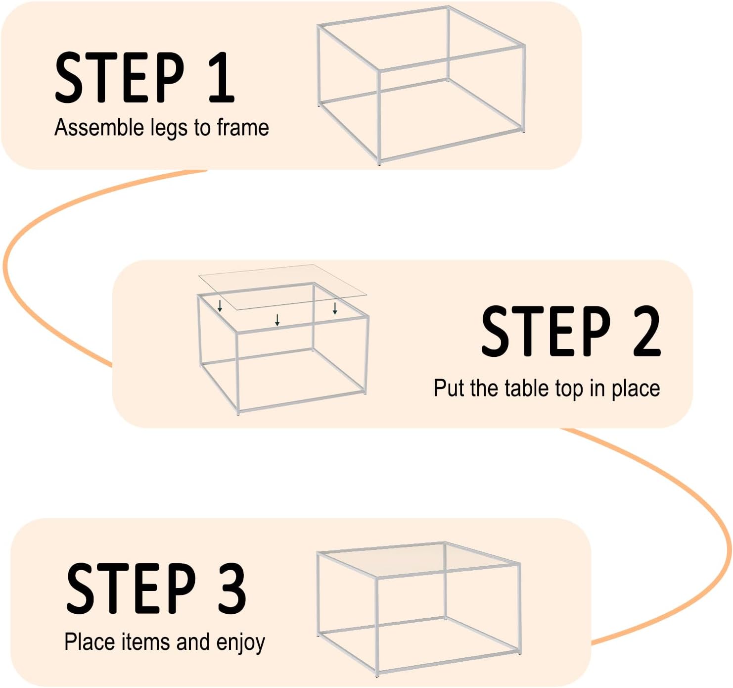 Glass Coffee Table Modern Center Table