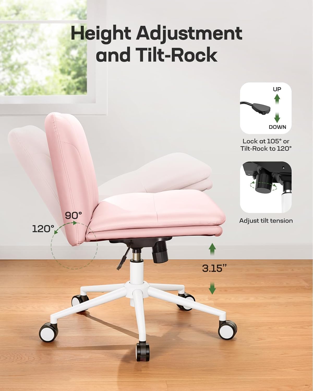 Office Desk Chair with Wheels: