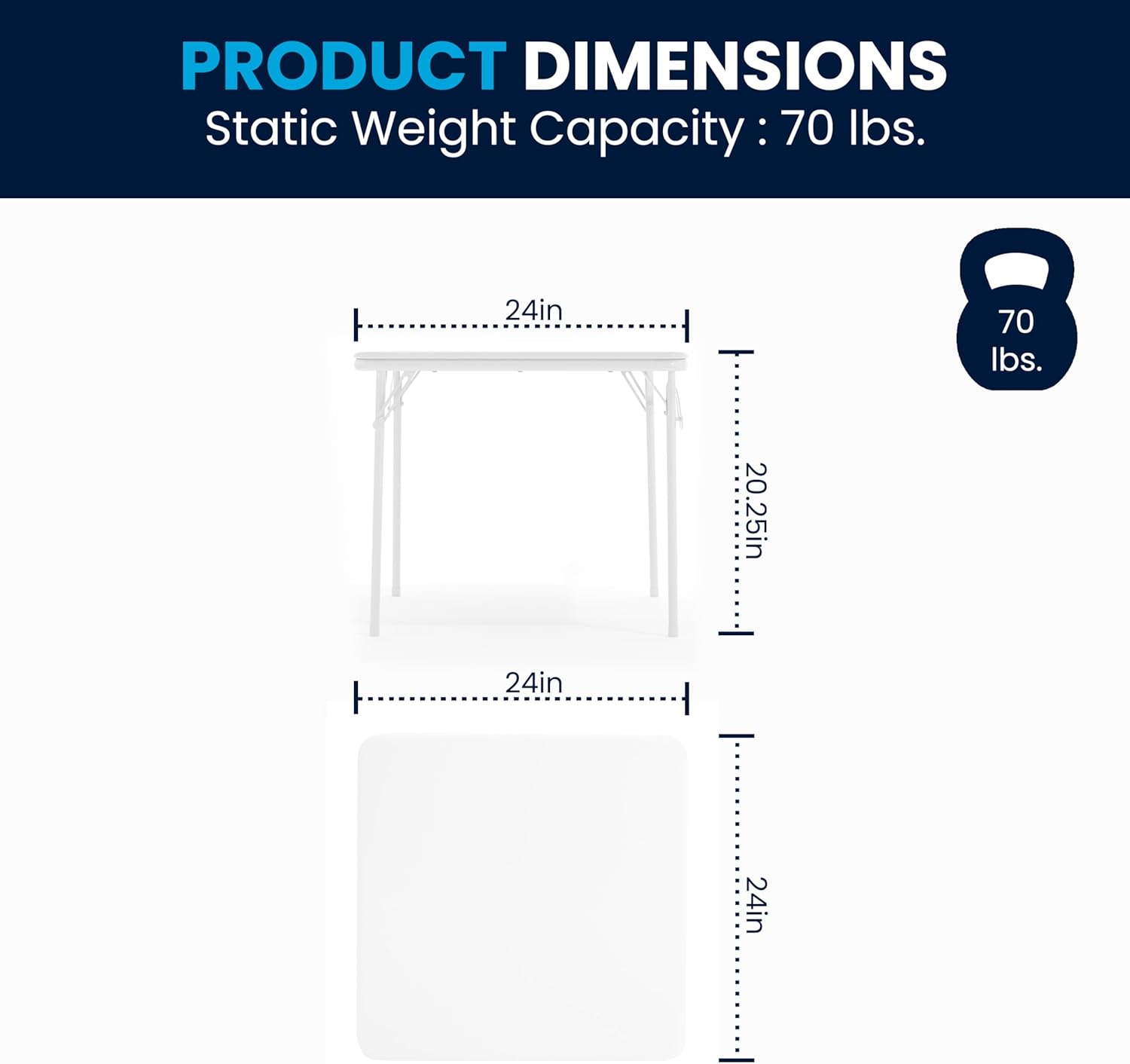 Flash Furniture Mindy Kids 5-Piece set Folding Square Table and Chairs