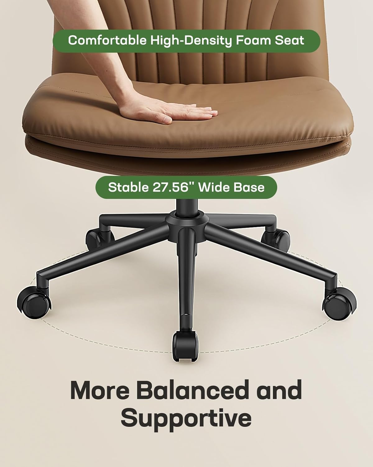 Office Desk Chair with Wheels: