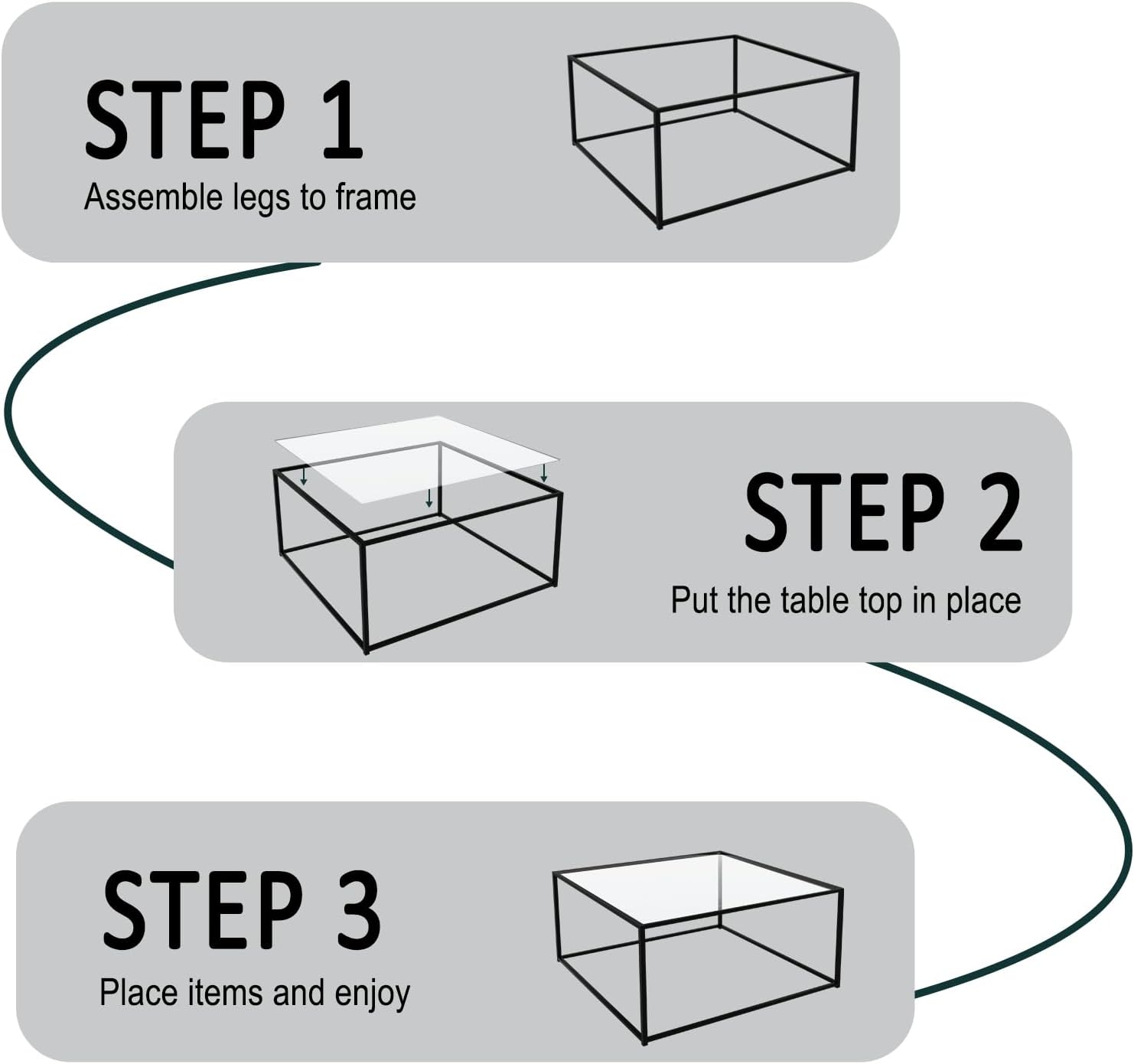 Glass Coffee Table Modern Center Table