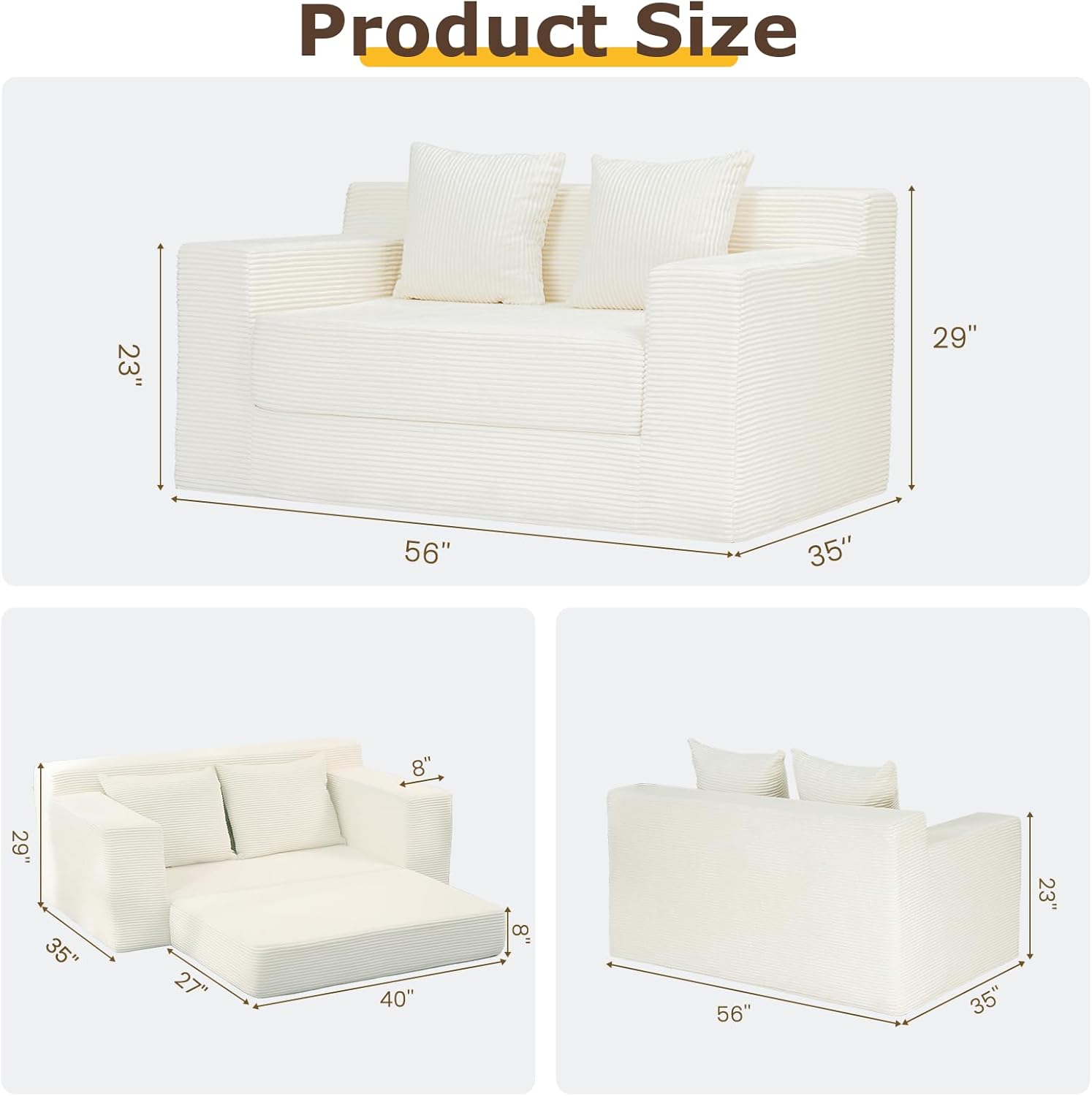 Convertible Sofa Bed,