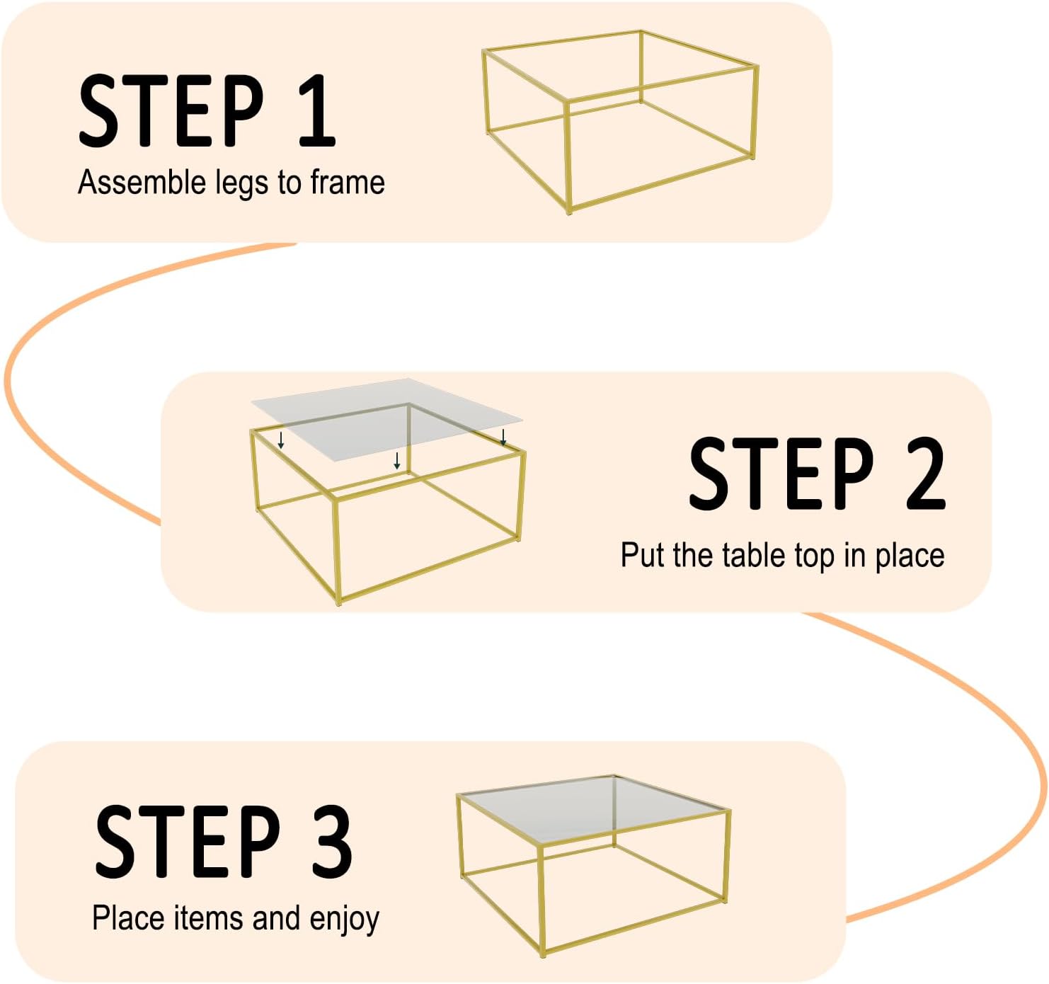 Glass Coffee Table Modern Center Table