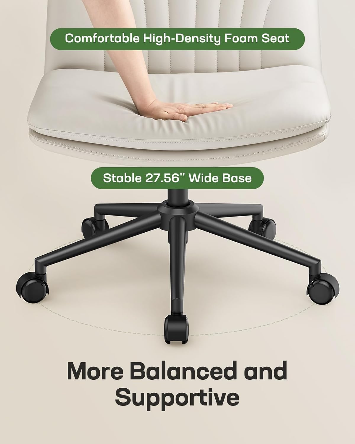 Office Desk Chair with Wheels: