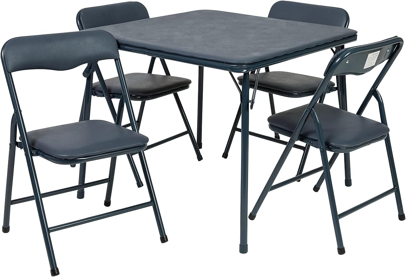 Flash Furniture Mindy Kids 5-Piece set Folding Square Table and Chairs
