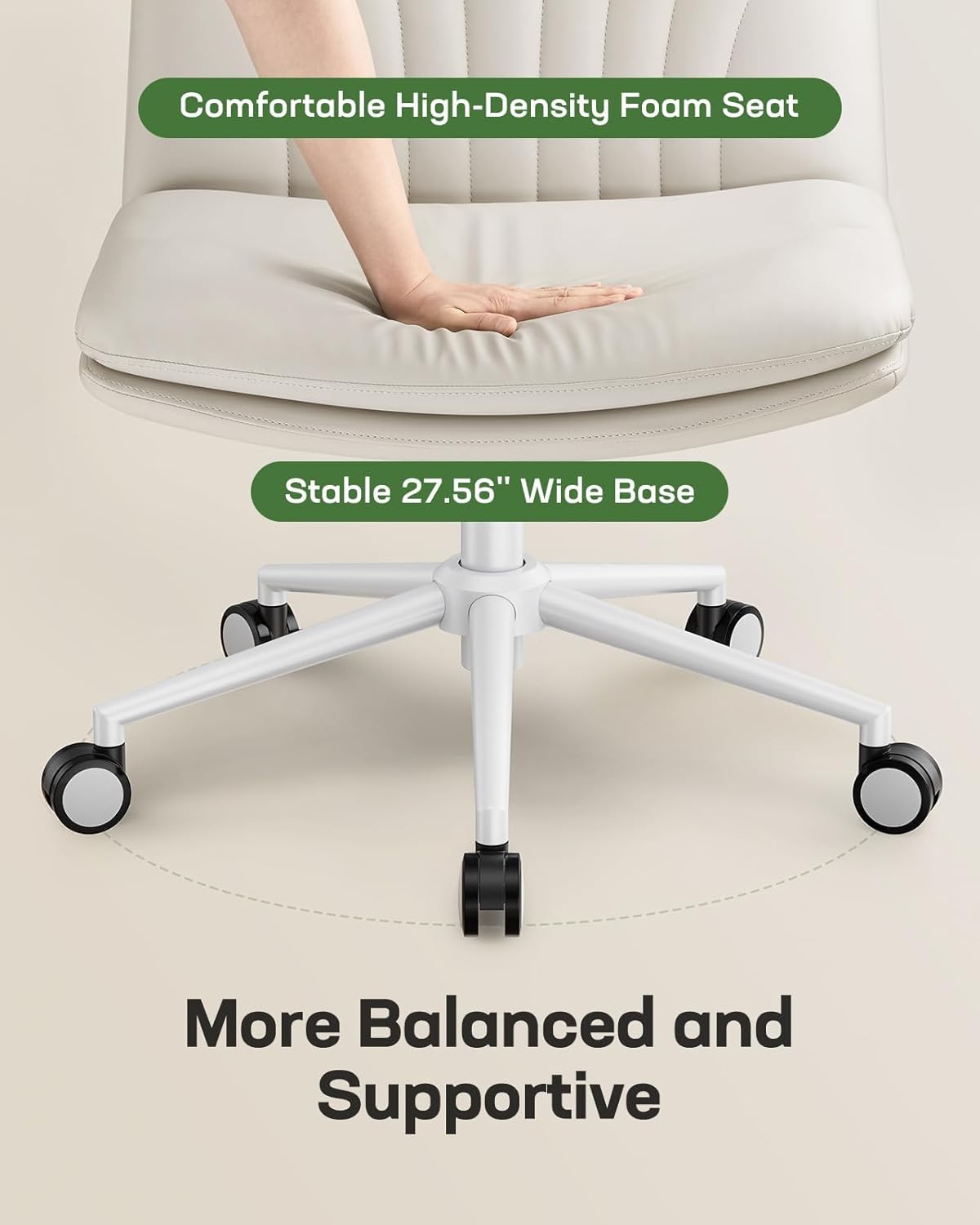 Office Desk Chair with Wheels: