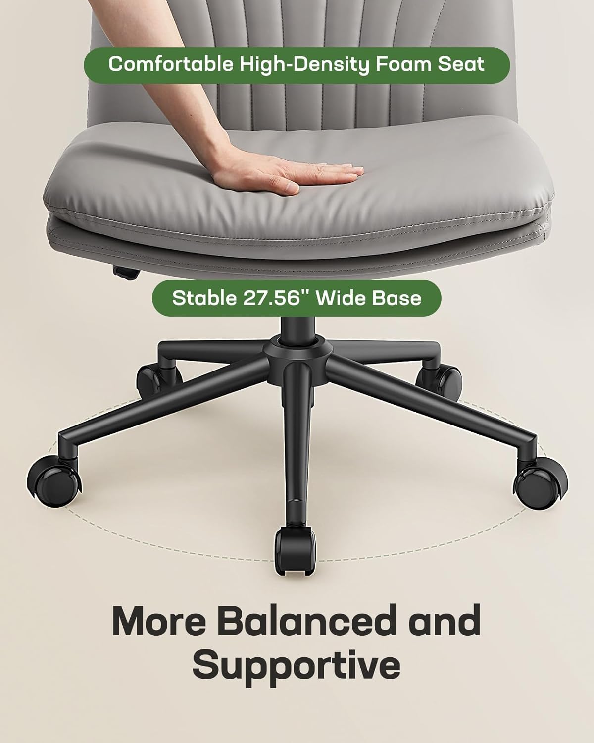 Office Desk Chair with Wheels: