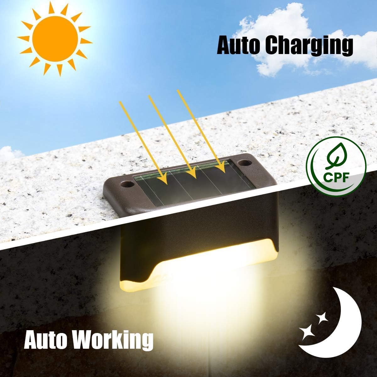 Solar Deck Lights Outdoor 16 Pack,