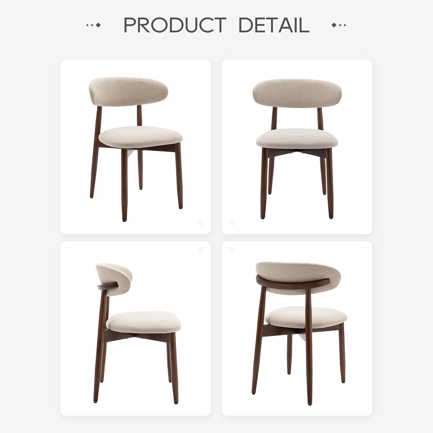 Wooden Dining Chairs Set of 4