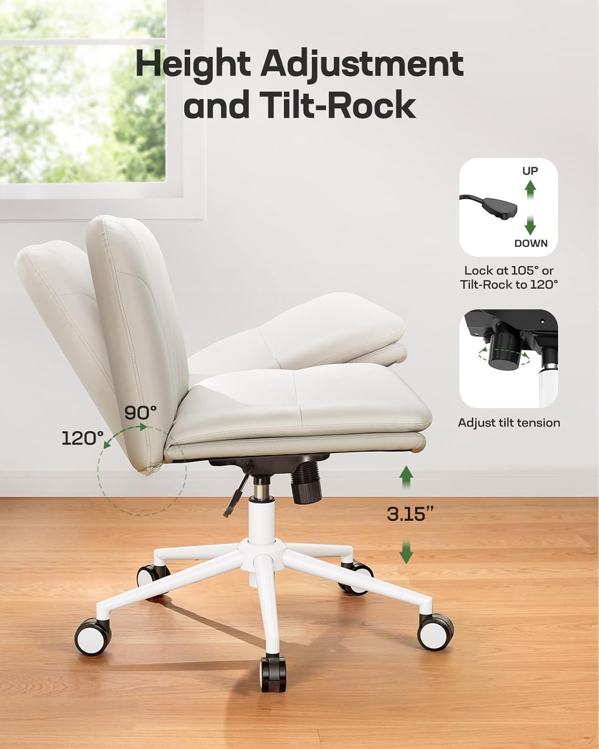 Office Desk Chair with Wheels:
