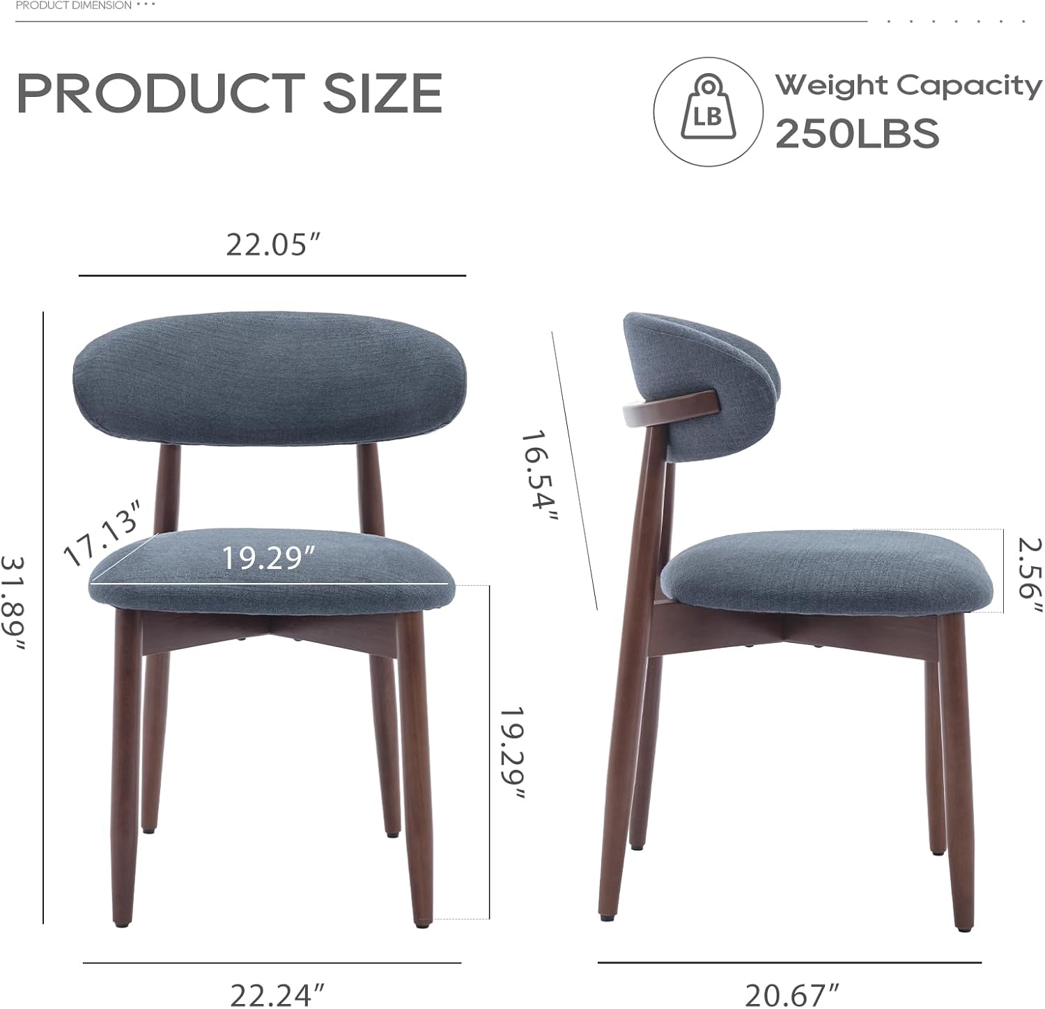 Wooden Dining Chairs Set of 4