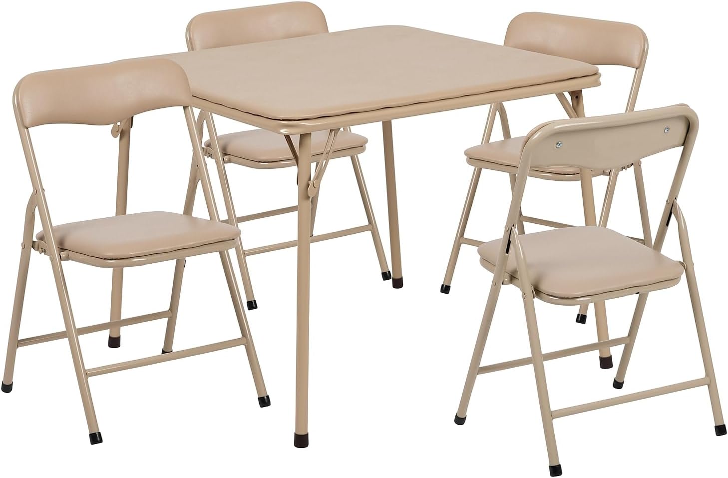 Flash Furniture Mindy Kids 5-Piece set Folding Square Table and Chairs