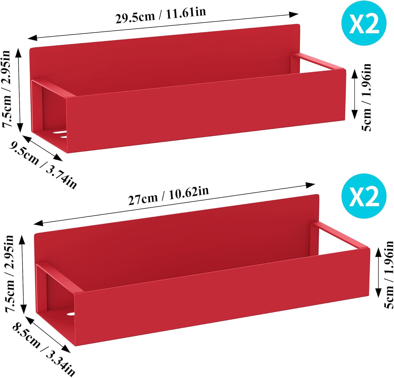Metal 4 Pack Magnetic Spice Storage