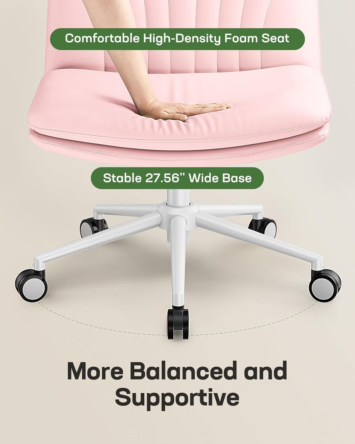 Office Desk Chair with Wheels: