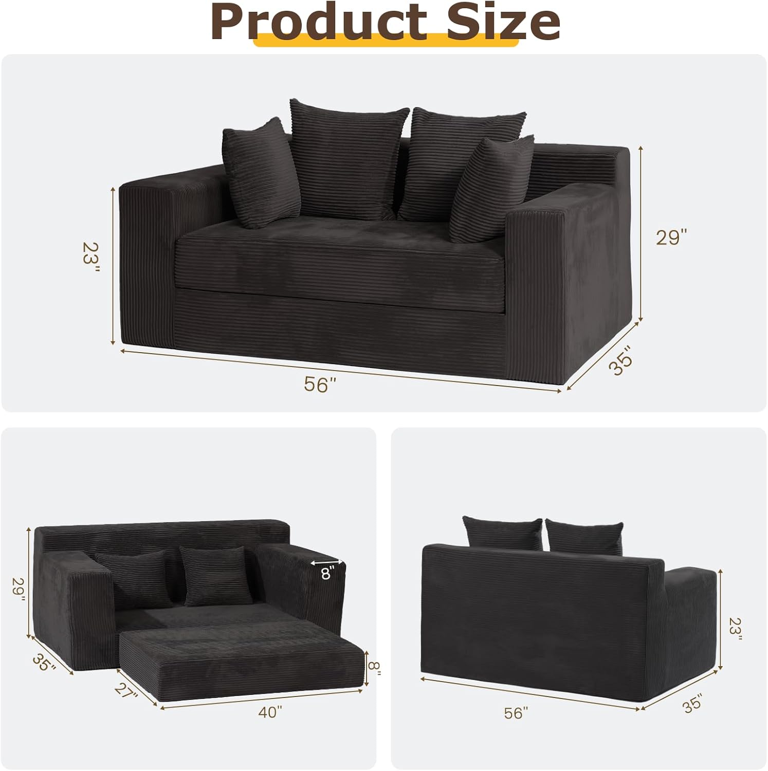 Convertible Sofa Bed,
