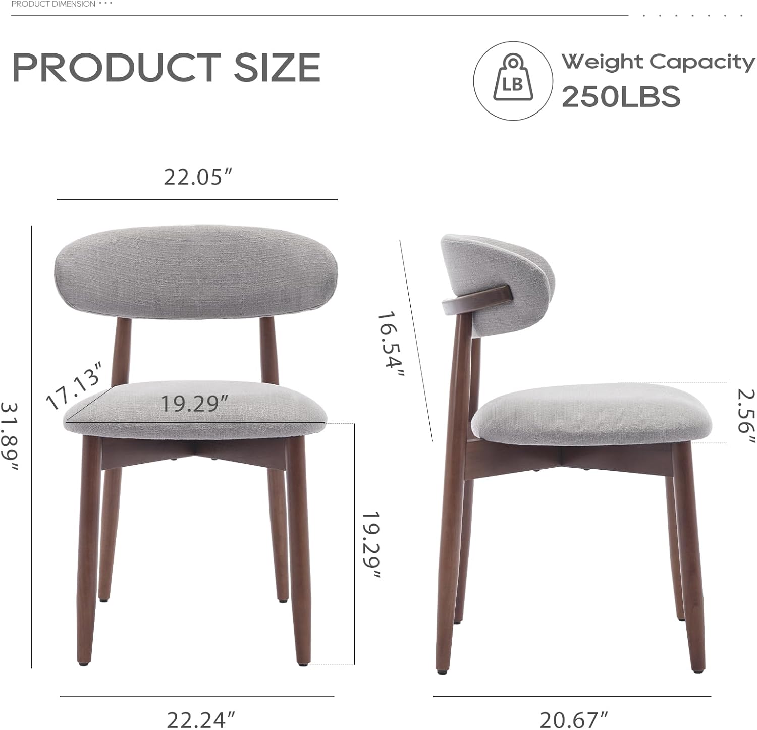 Wooden Dining Chairs Set of 4