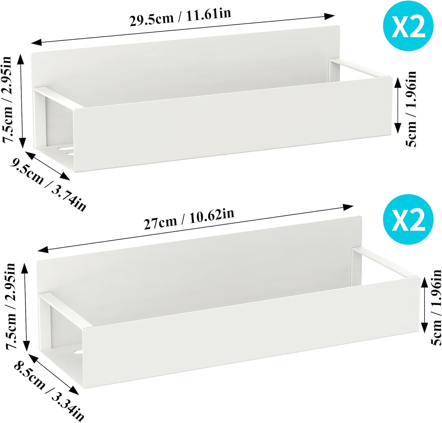 Metal 4 Pack Magnetic Spice Storage