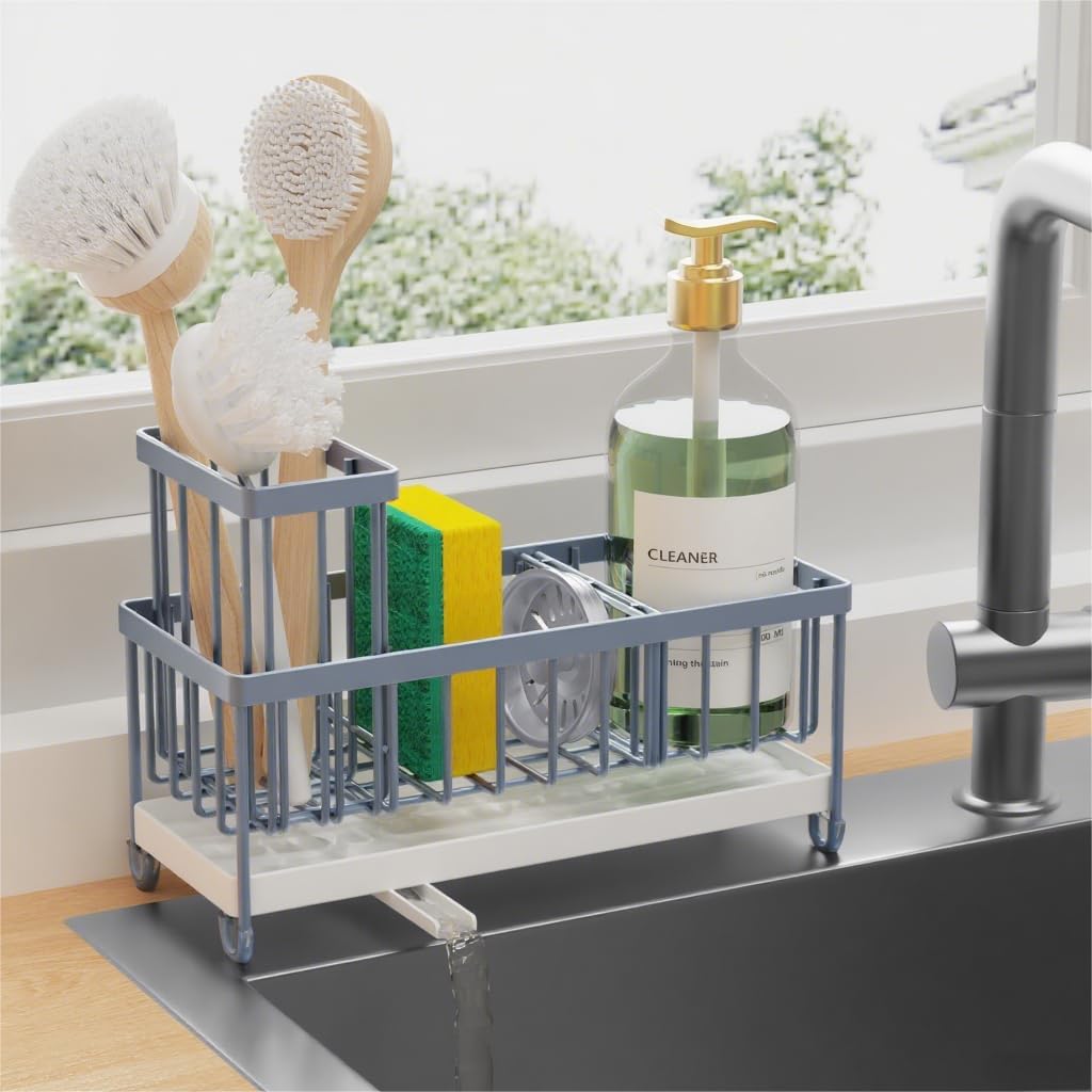 Black Sponge Holder for Kitchen Sink,