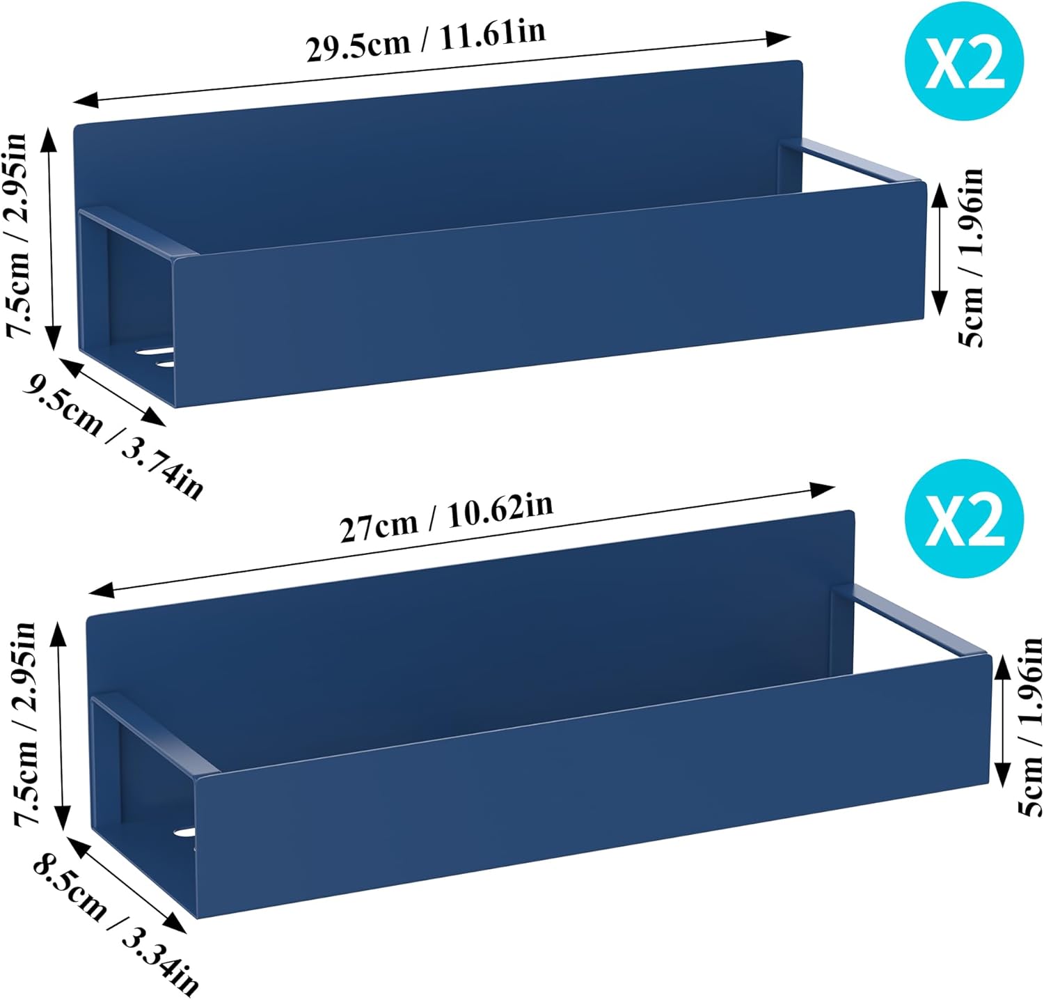Metal 4 Pack Magnetic Spice Storage