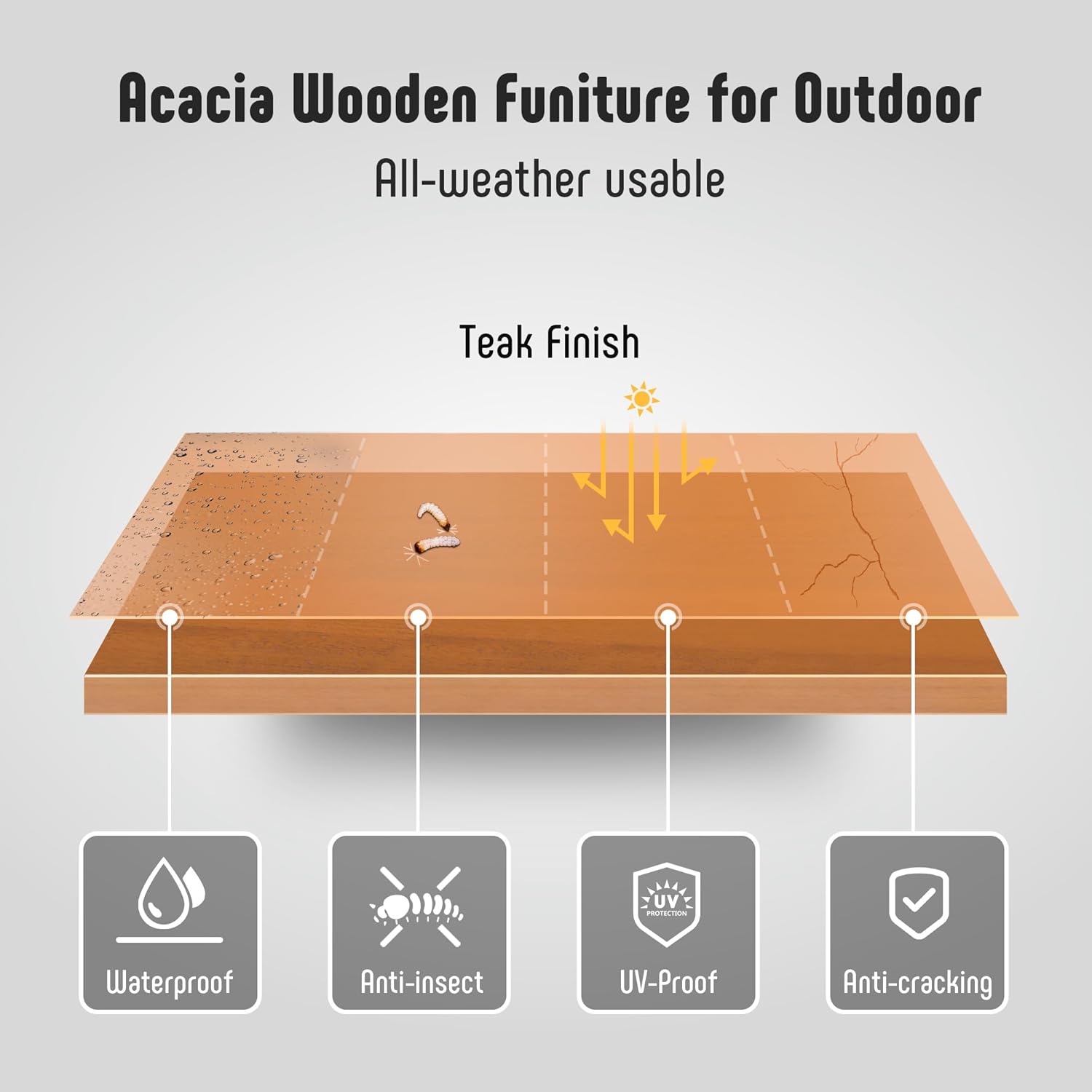 3 Piece Outdoor Patio Furniture Set