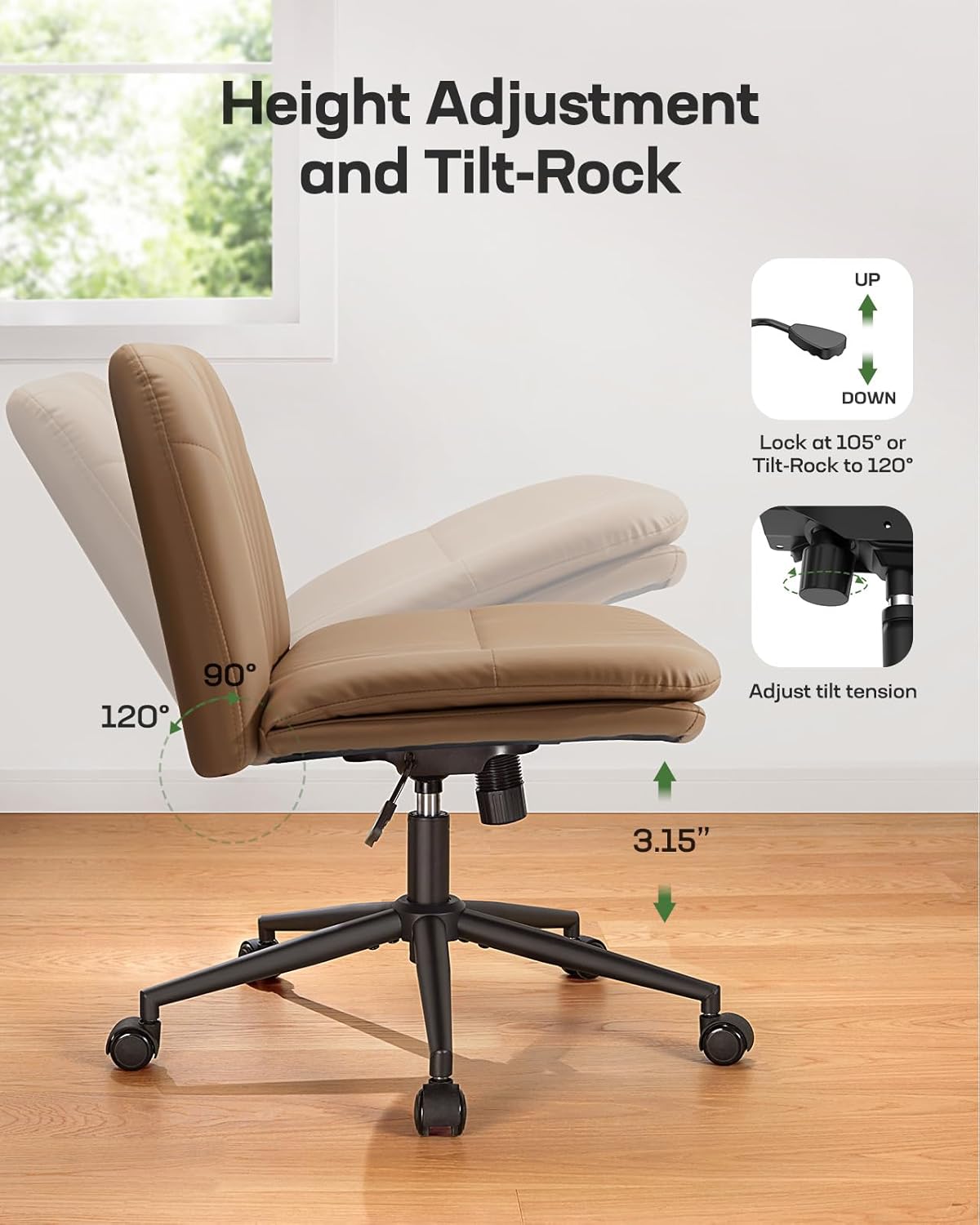 Office Desk Chair with Wheels: