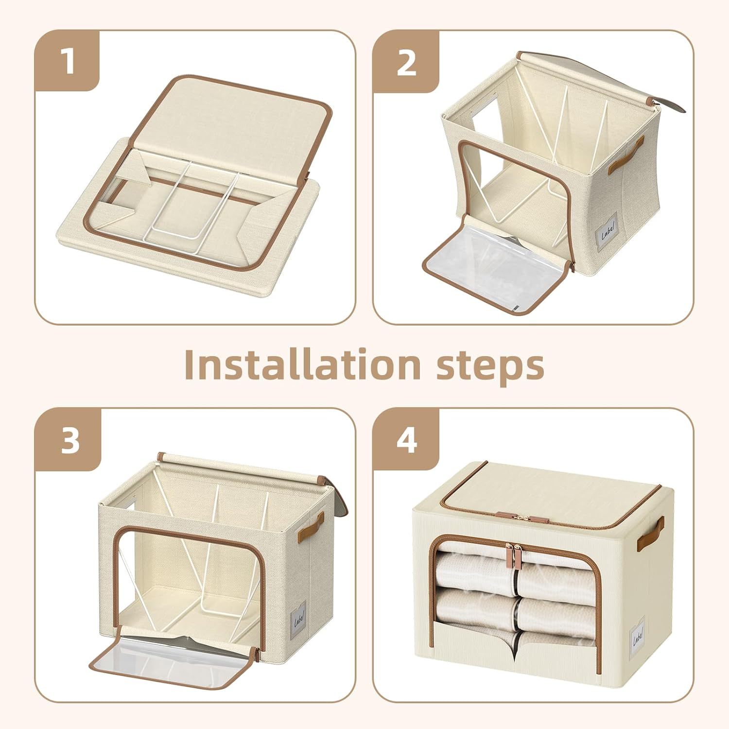 6 Pack Clothes Storage Bins