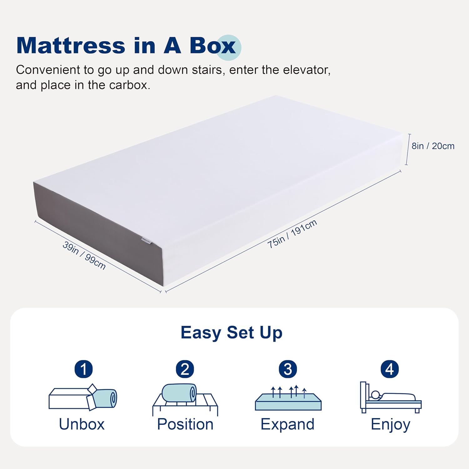 Plush Memory Foam Bed Mattress,