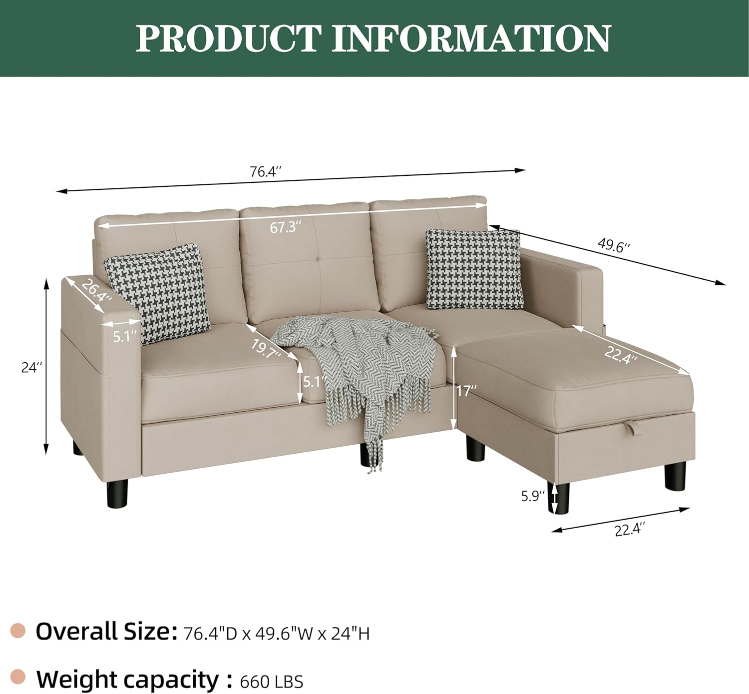 Sectional Sofas Couches for Living Room