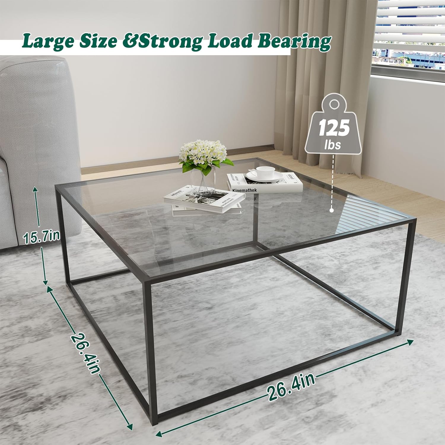 Glass Coffee Table Modern Center Table