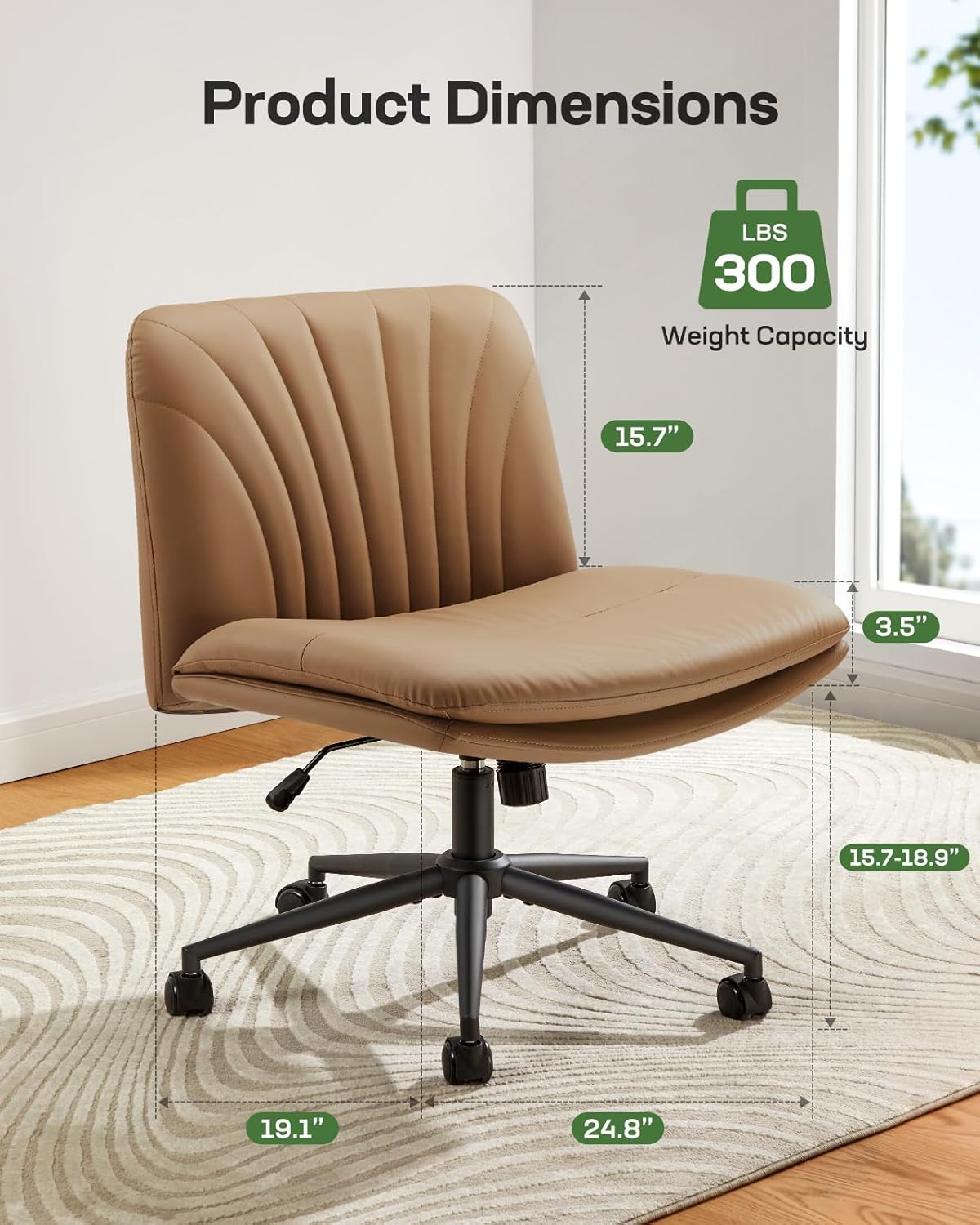 Office Desk Chair with Wheels: