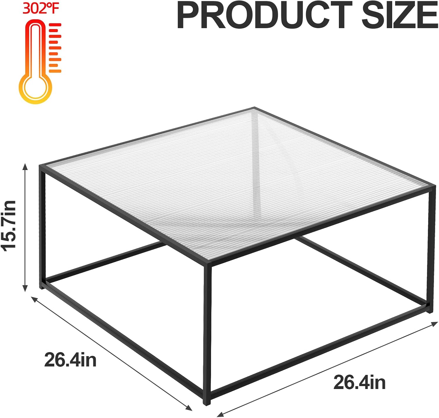 Glass Coffee Table Modern Center Table