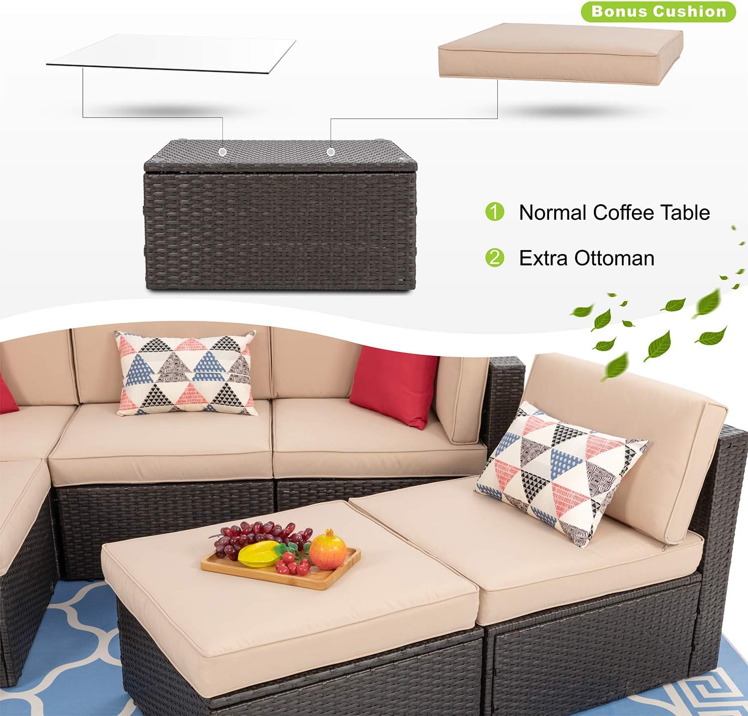 7 Pieces Patio Furniture Sets