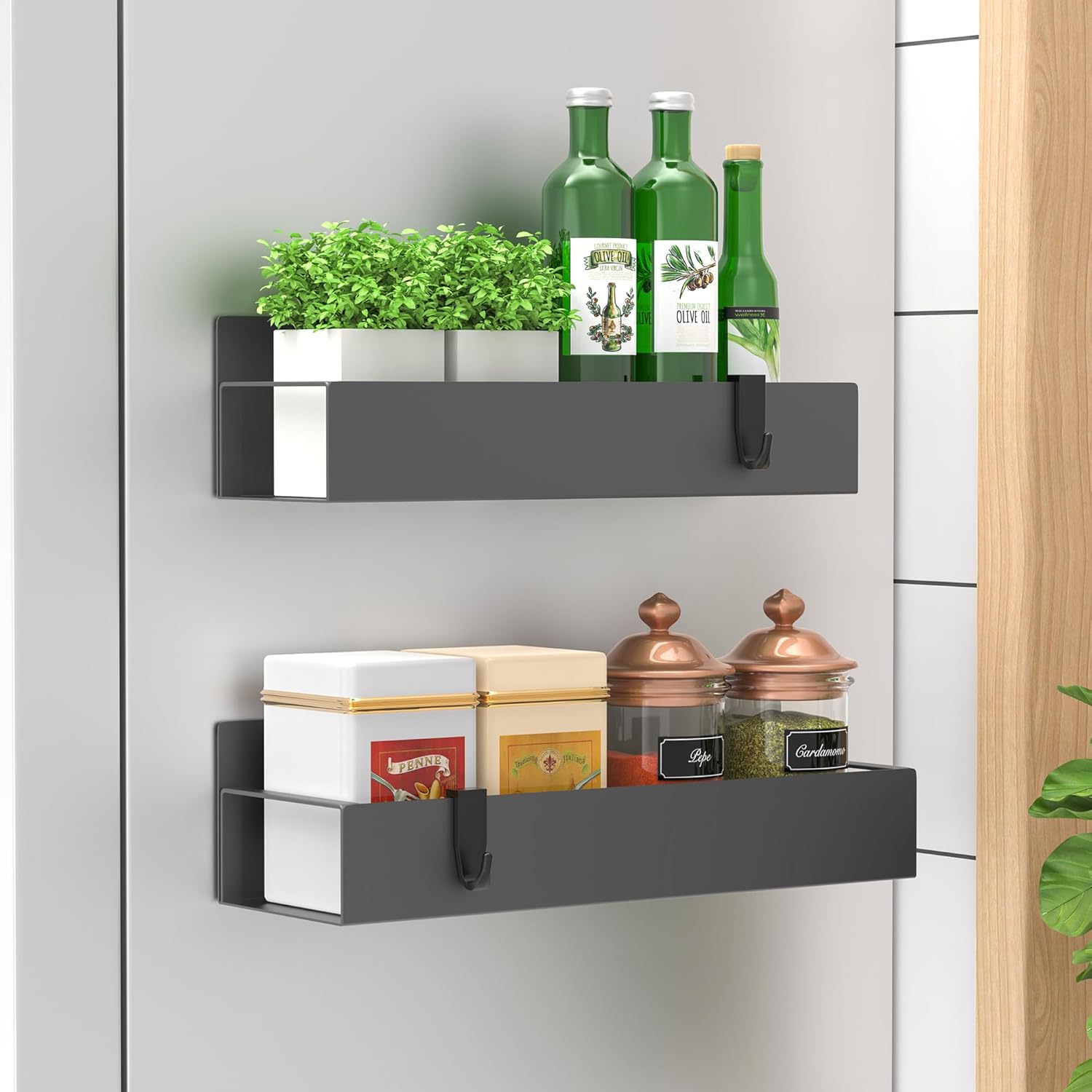 Metal 4 Pack Magnetic Spice Storage