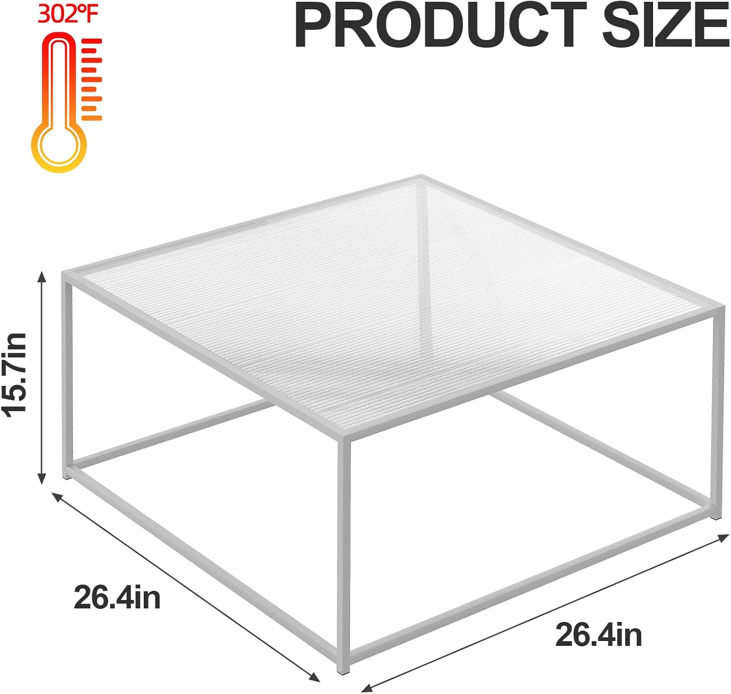Glass Coffee Table Modern Center Table