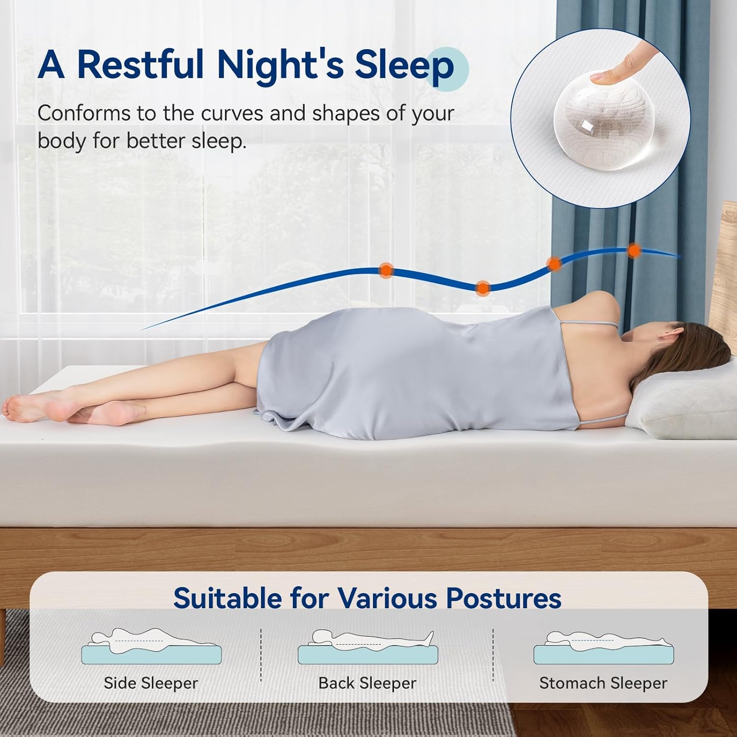 Plush Memory Foam Bed Mattress,