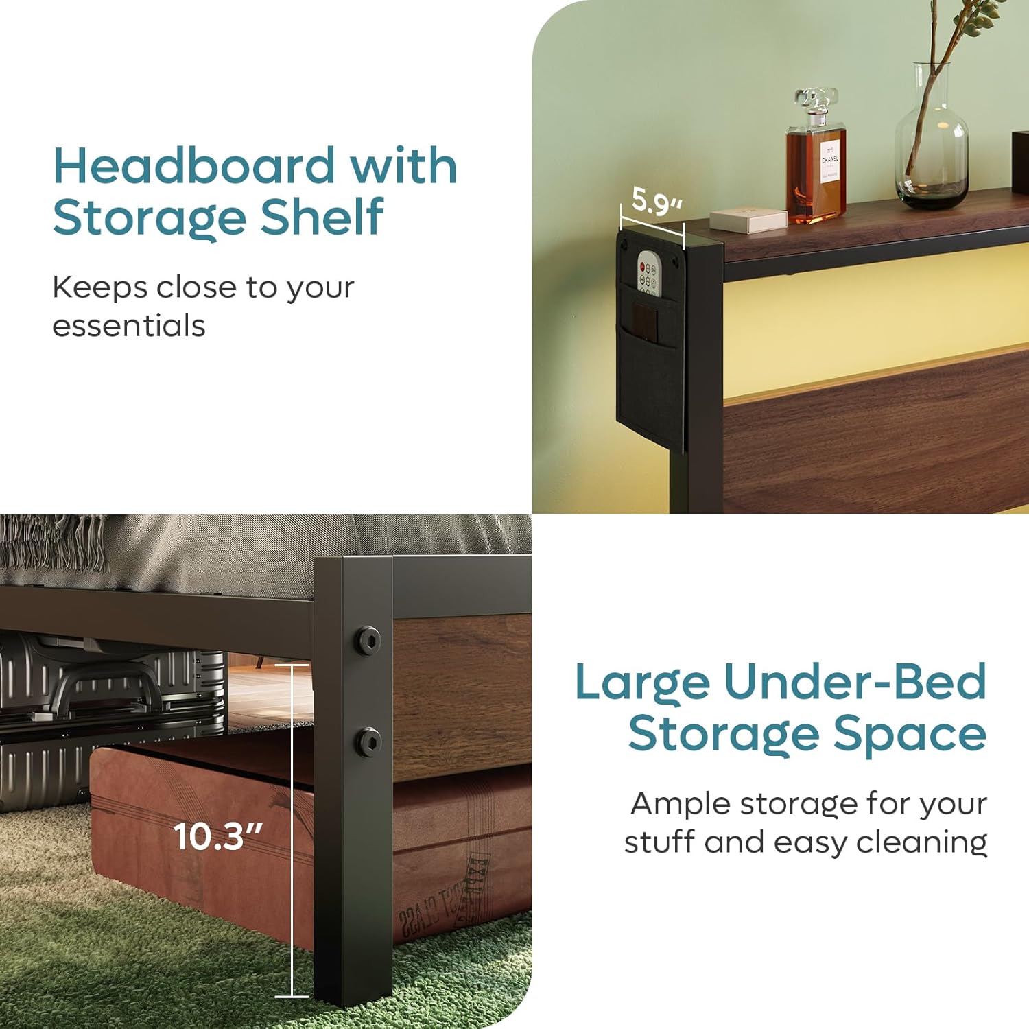 Full Bed Frame with Headboard