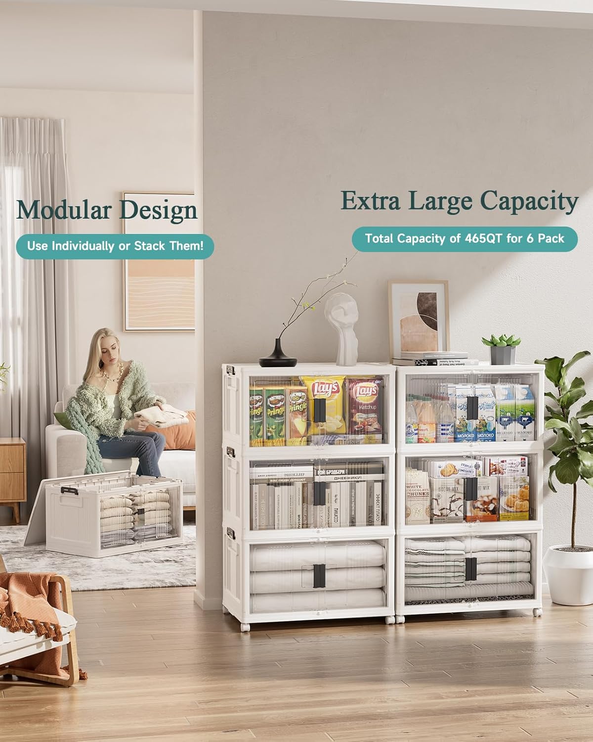 Lockable Storage Bins with Lids