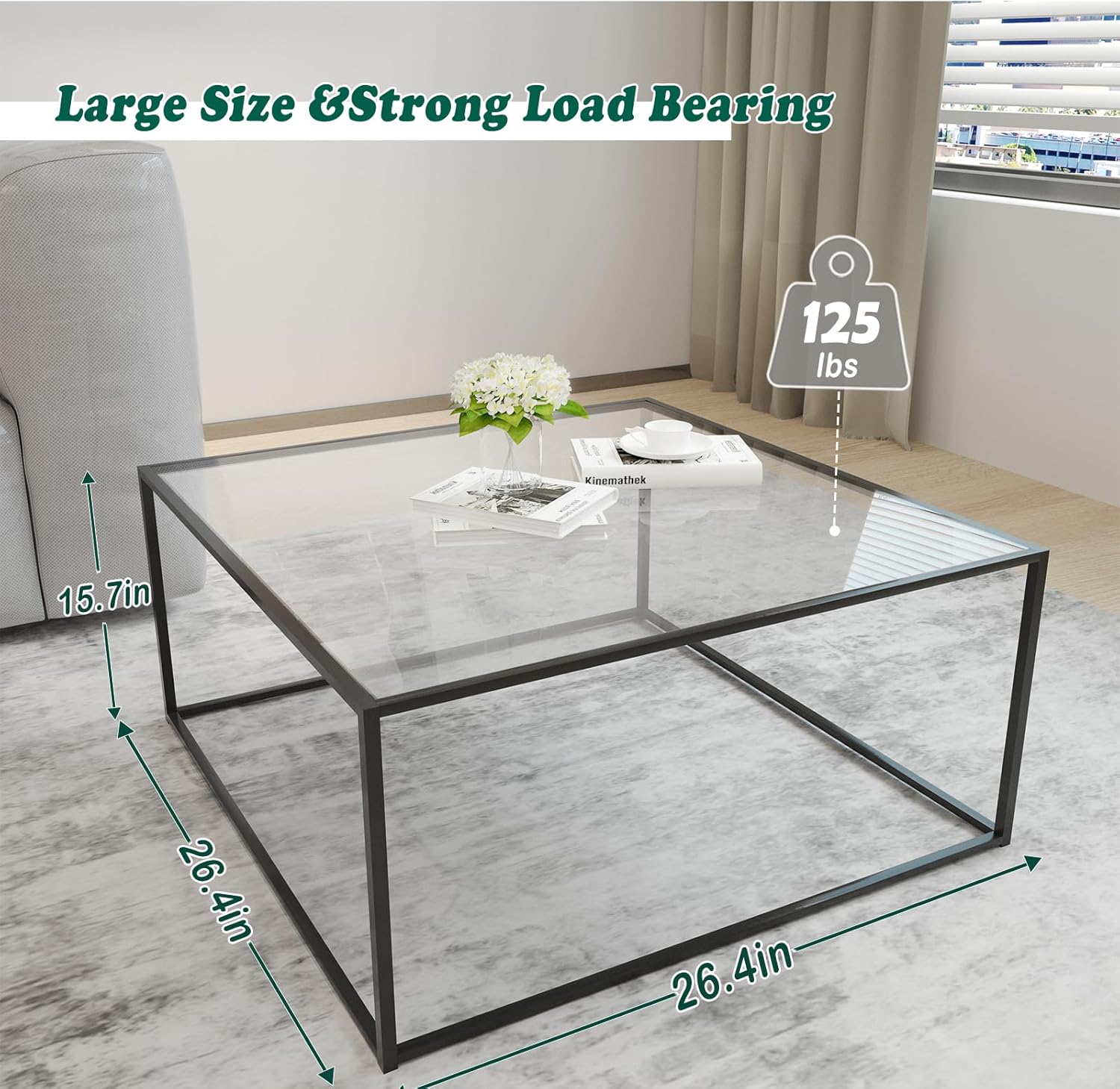 Glass Coffee Table Modern Center Table