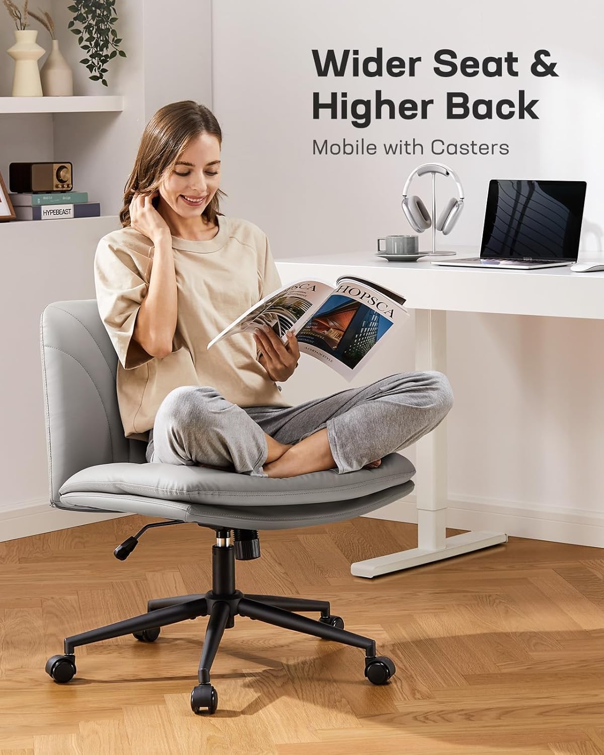 Office Desk Chair with Wheels: