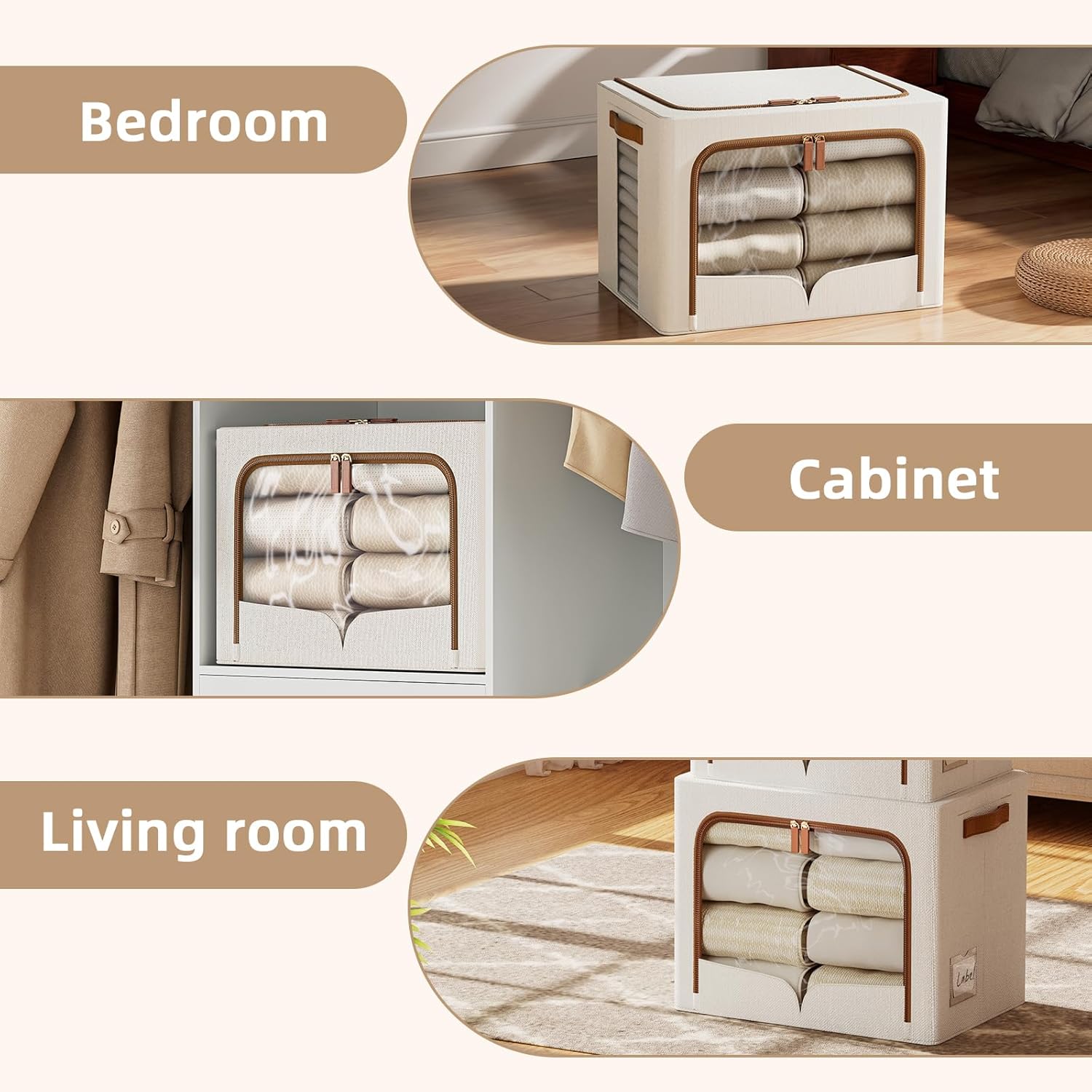 6 Pack Clothes Storage Bins