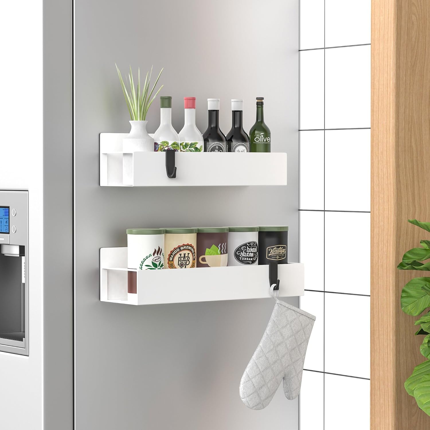 Metal 4 Pack Magnetic Spice Storage