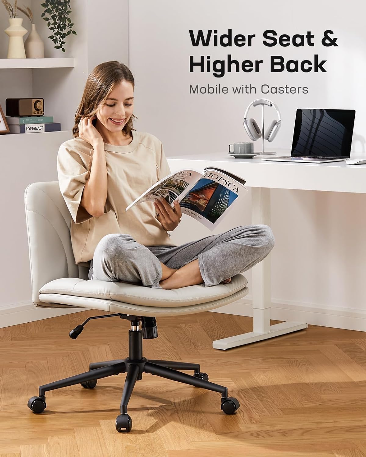 Office Desk Chair with Wheels:
