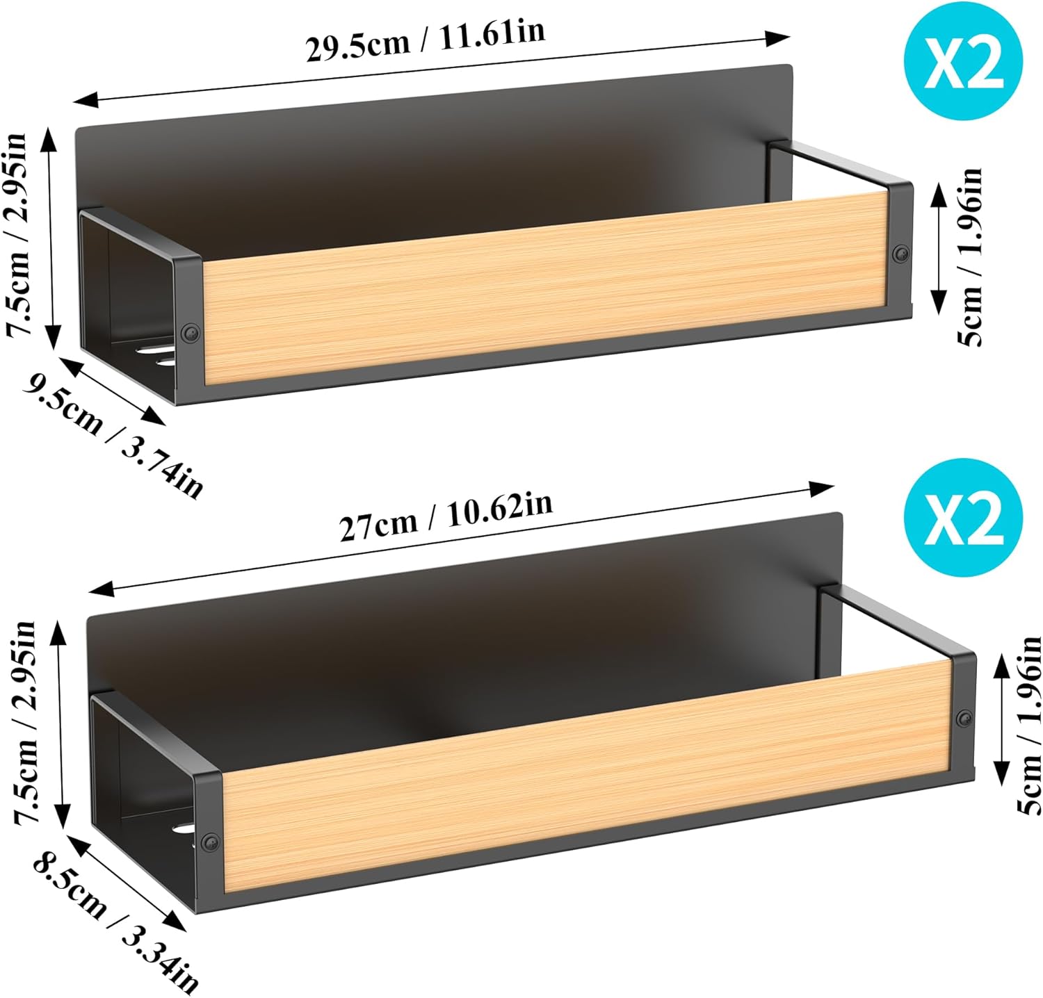 Metal 4 Pack Magnetic Spice Storage