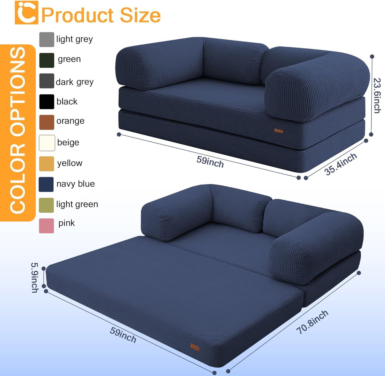 Folding Sofa Bed Queen,