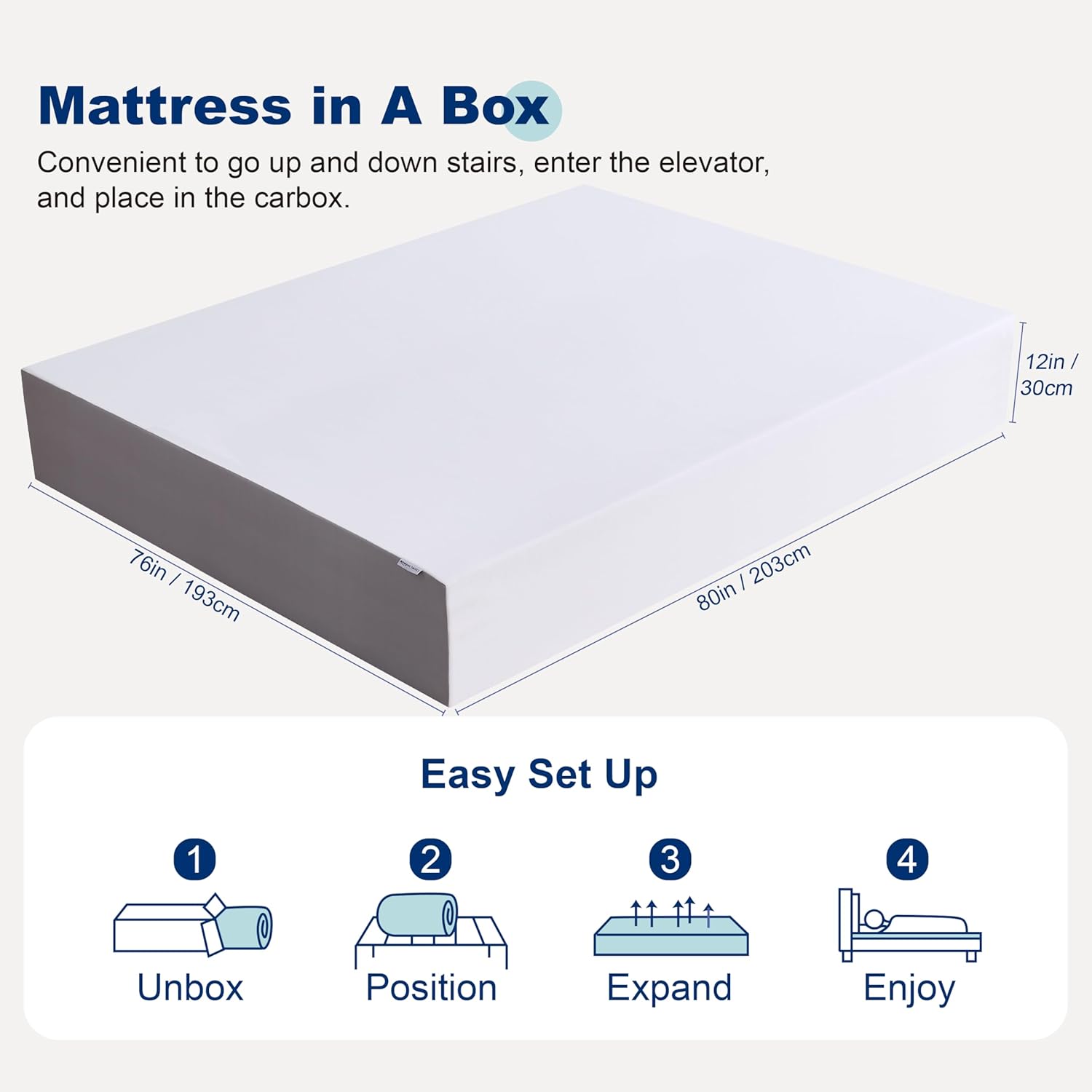Plush Memory Foam Bed Mattress,