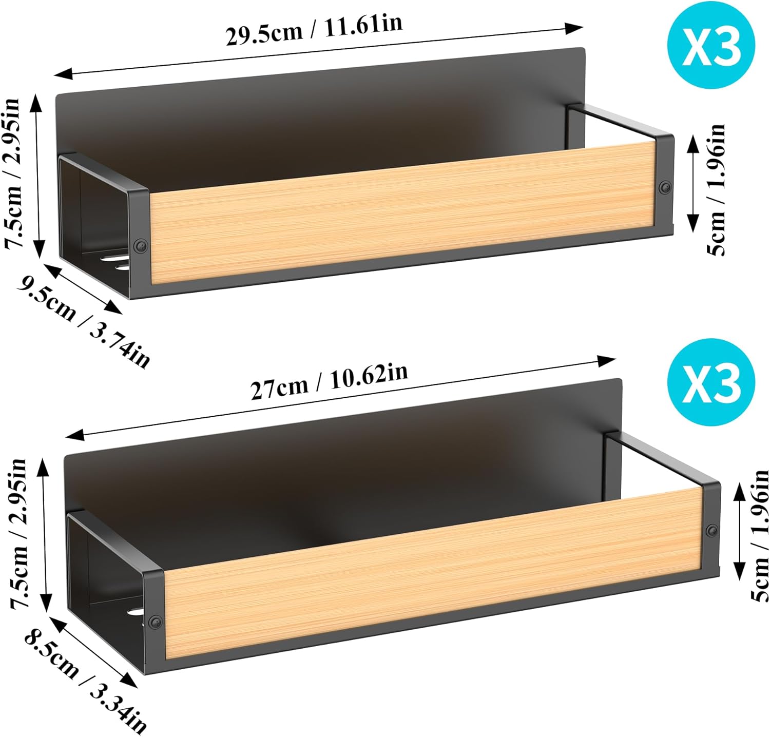 Metal 4 Pack Magnetic Spice Storage